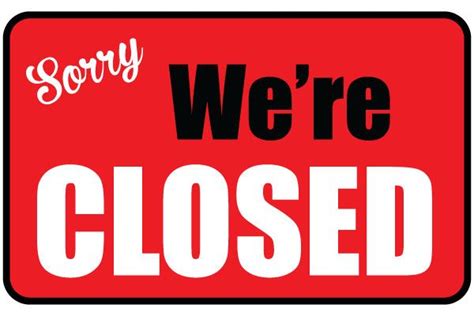 Choose from a wide range of similar scenes. Printable We're Closed Sign | Printable signs, Closed ...