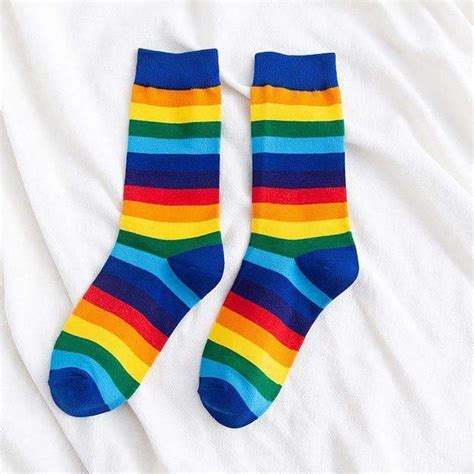 Rainbow Cute Socks Cosmique Studio Aesthetic Clothing