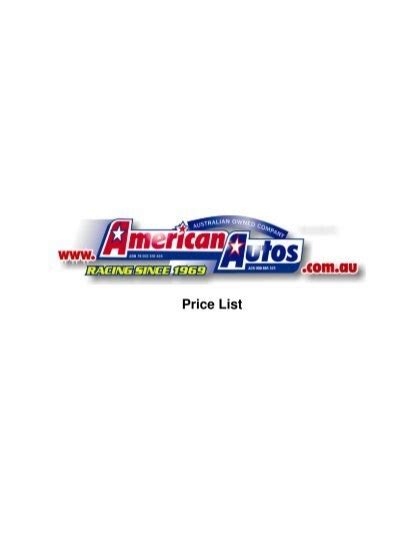 Price List American Auto Parts
