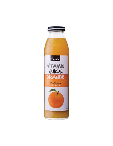 Sams Vitamin Juice Orange 375ml X 12