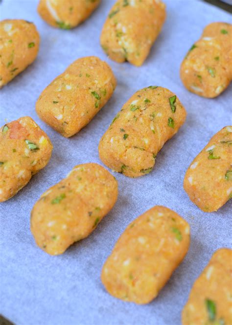 These taste great on their own, but if your kids like to dip their potatoes in ketchup, it's also great on the side. Sweet potato tots | Healthy Lunchbox Snacks - SWEETASHONEY