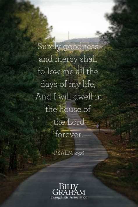 Surely Goodness And Mercy Shall Follow Me All The Days Of My Life And
