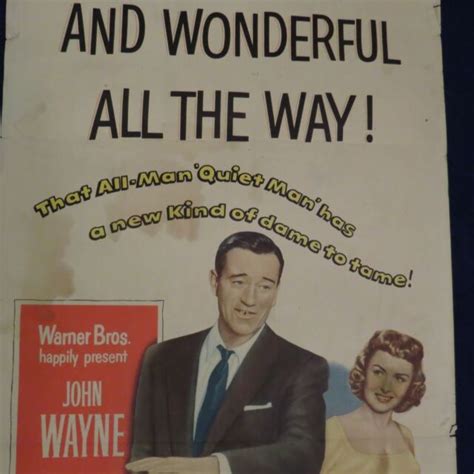 Original 1953 Trouble Along The Way Movie Poster John Waynedonna Reed
