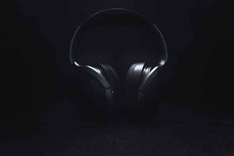 Wallpaper Headphones Audio Black Minimalism Gray Hd Widescreen