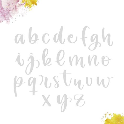 Plantilla Para Lettering Letras Del Alfabeto Para 9e6