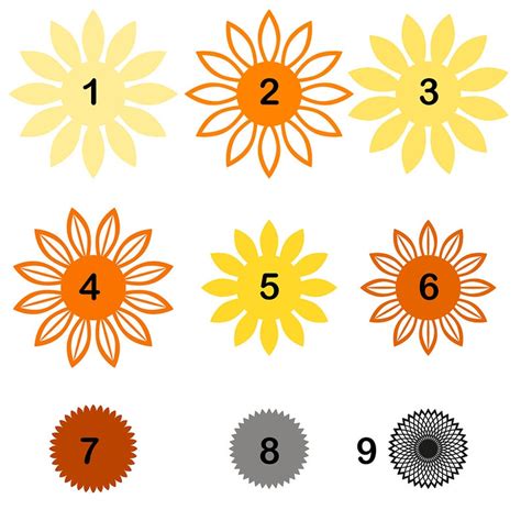 3D Sunflower Mandala SVG Sunflower DXF files for Cricut | Etsy
