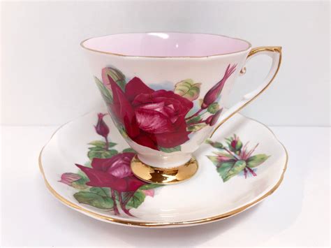 Roslyn Grand Gala Rose Tea Cup And Saucer Harry Wheatcroft Roses