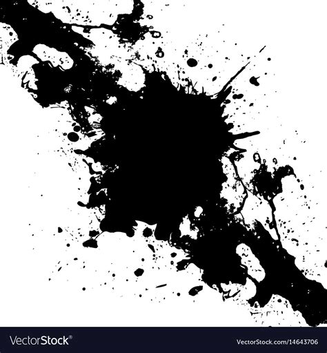 Ink Black Paint Splatter Background Royalty Free Vector