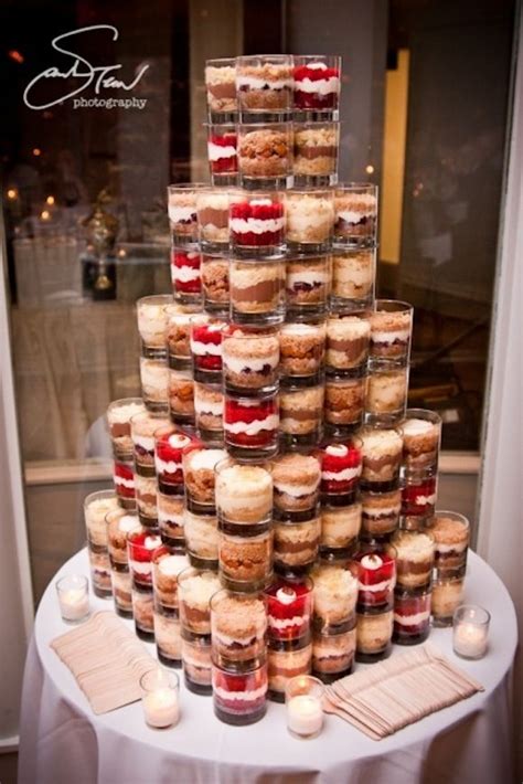 Mini Naked Cake Tower Wedding Snacks Wedding Desserts Mini Desserts Wedding Food Wedding