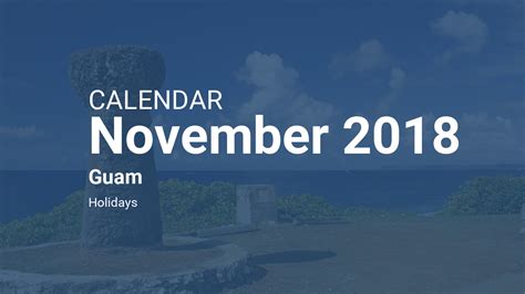 November 2018 Calendar Guam