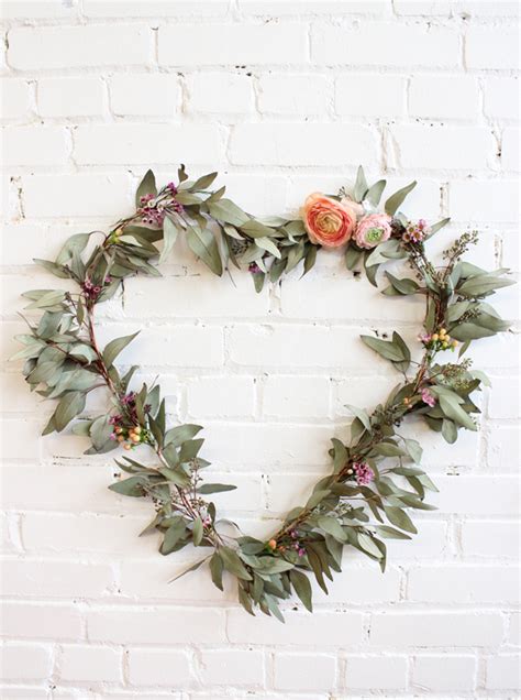 Diy Flower Heart Wreath Valentines Day Babasouk