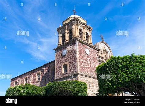 Church Exterior With Bell Tower In Tequila Mexico Stock Photo Alamy