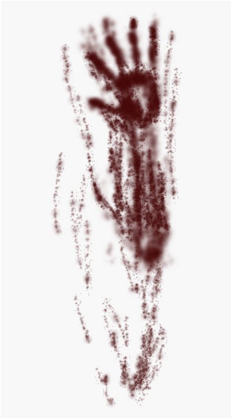Bloody Handprint Smear Png For Kids Bloody Hand Print Transparent