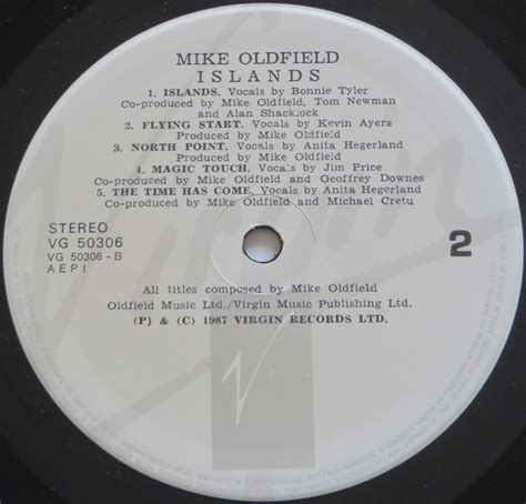 Islands Virgin Lp Mike Oldfield Worldwide Discography