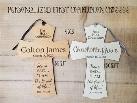 First Communion Cross Personalized First Communion Cross Etsy New Zealand