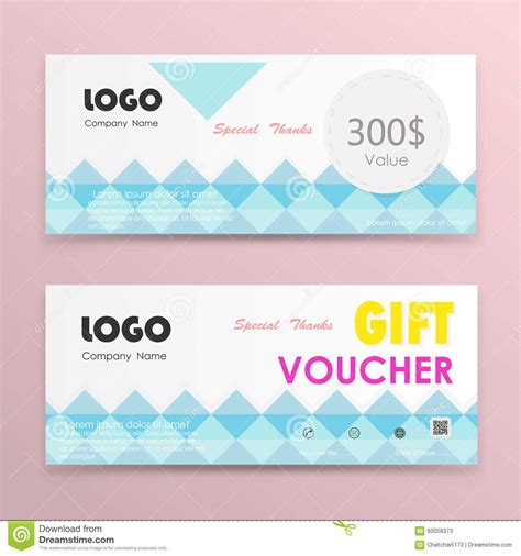 T Voucher Background Or Certificate Coupon Template Cartoon Vector