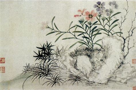 Ancient Chinese Flower Paintings By Yun Shou Ping 惲壽平 Inkston