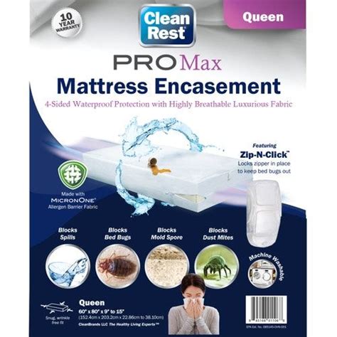 Purchase mattress and pillow encasements online now at eluxury. CleanBrands CleanRest PRO Max Mattress Encasement, Queen ...