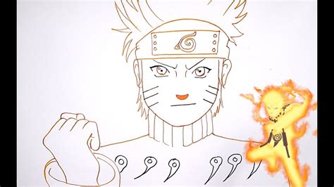 رسم ناروتو Naruto Chakra Mode ナルト خطوة بخطوة بالرصاص والتخطيط