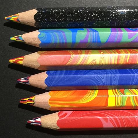 Magic Color Lead Thick Core Rainbow Pencils Hand Painted Color Lead
