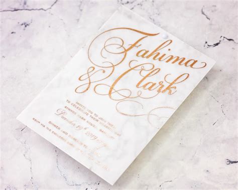 Rose Gold Marble Diana The Rose Gold And Marble Wedding Invitation