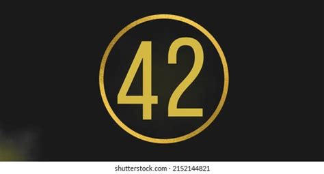 Number 42 Banner Number Forty Two Stock Illustration 2152144821