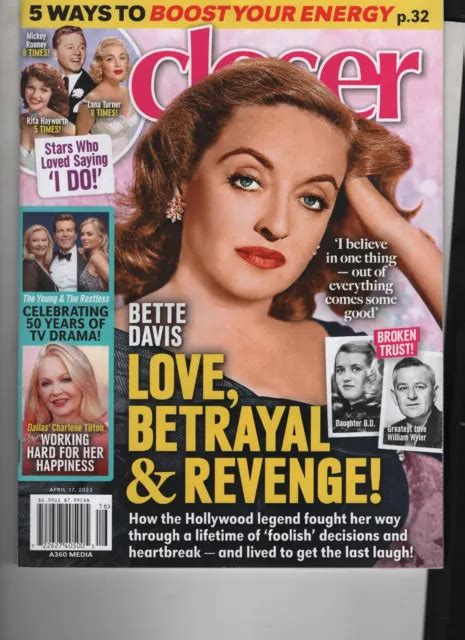Bette Davis April 17 2023 Closer Magazine 875 Picclick