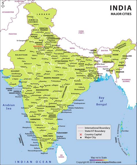 Map Of India Locating All The Major Cities Of India All The Metro