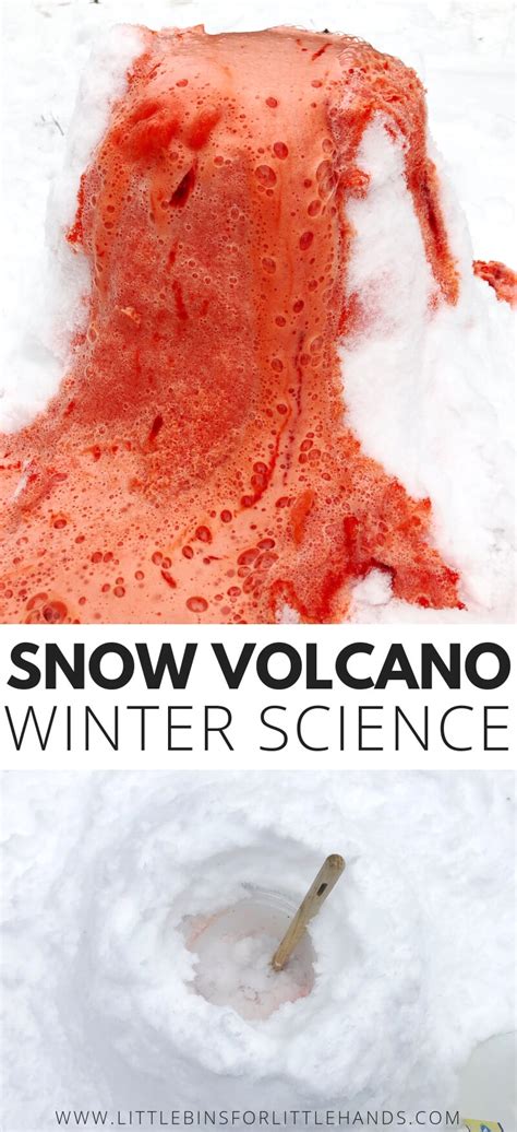 How To Make A Snow Volcano Little Bins For Little Hands