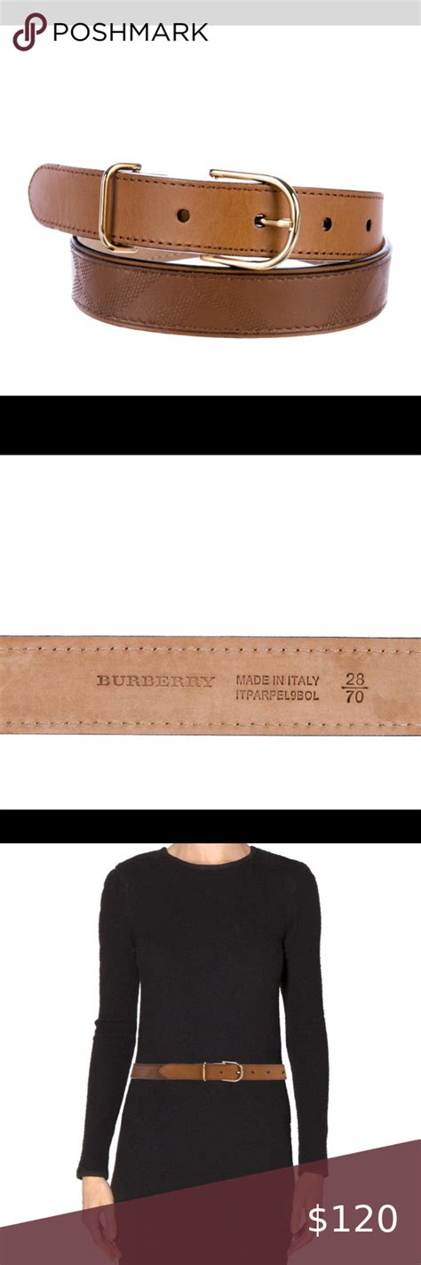 Authentic Embossed Burberry Print Belt In 2020 Burberry Print