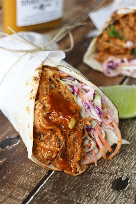Culy Homemade Slowcooker Pulled Chicken Wraps Met Coleslaw