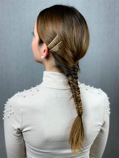 Stylish Bobby Pin Hairstyle With A Braid Diy And Crafts