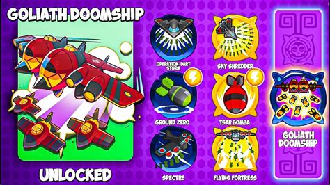 Max Level 100 Goliath Doomship Paragon Tower In Btd6 Youtube