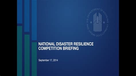 National Disaster Resilience Competition Briefing Youtube