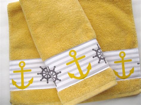 Beach Ocean Themed Bath Towels Anchor Bath Towels Hand