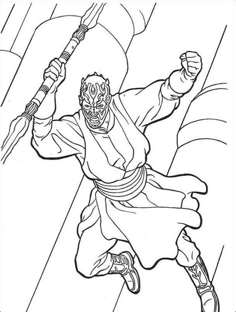 Darth Maul Star Wars Coloring Pages | Star wars coloring book, Coloring