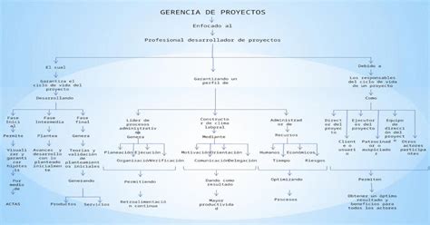 Mapa Conceptual La Gerencia Y Ciclo De Vida De Los Proyectos Pptx Powerpoint