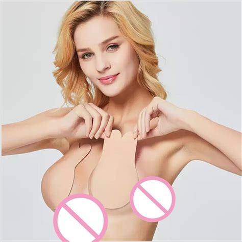 Pair Women Self Adhesive Push Up Bra Silicone Nipple Cover Stickers