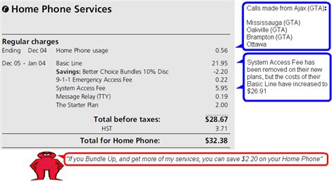 Hard Working Toronto Rogers Home Phone Bill Breakdown