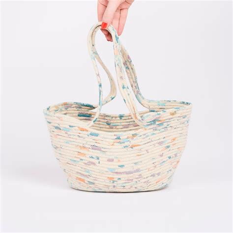 Hand Made And Hand Painted Rope Market Basket Gemma Patford