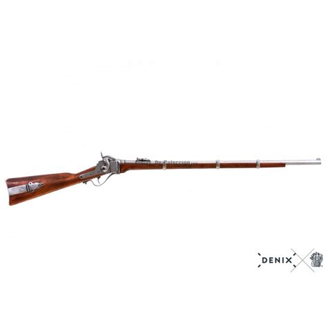 Réplica Rifle Militar Sharps De 1859 Usa Denix 1141 Armas De Colección