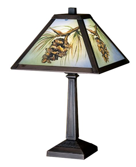 Meyda 27498 Northwoods Pinecone Hand Painted Accent Lamp