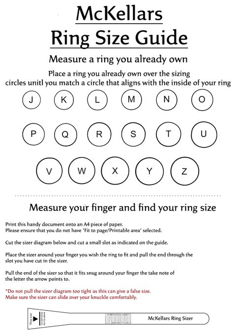 Printable How To Measure Ring Size Find The Right Size Ring With Our Ring Size Conversion Chart