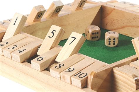 wooden shut the box 4 player dice games traditional games