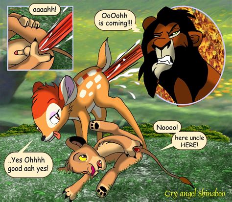 Rule 34 Bambi Comic Crossover Cry Angel Shinaboo Disney Male Only Penis Scar Simba The Lion