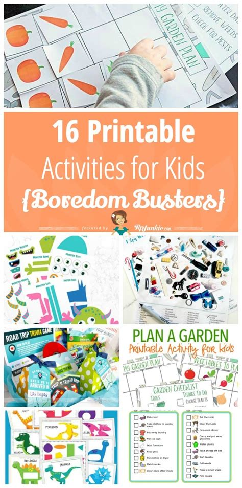 16 Printable Activities For Kids Boredom Busters Tip Junkie Free