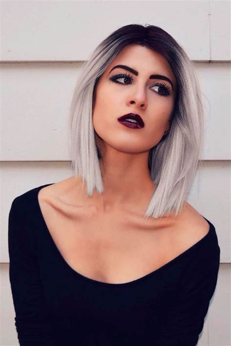 Well, what about all the gals with jet black hair? 19 Super Trendy Blonde Grey Hair Ideas - Styleoholic