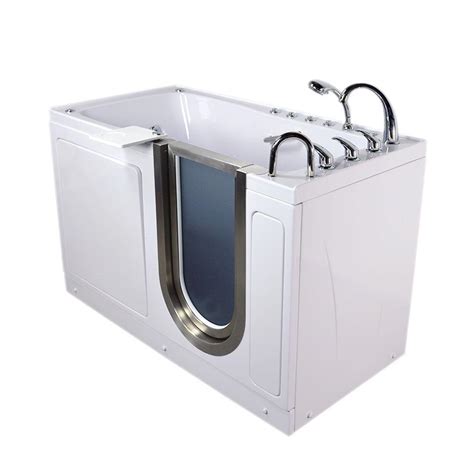 A soaking (deep) whirlpool tub! Ella Ultimate 5 ft. Acrylic Walk-In Air and Whirlpool ...