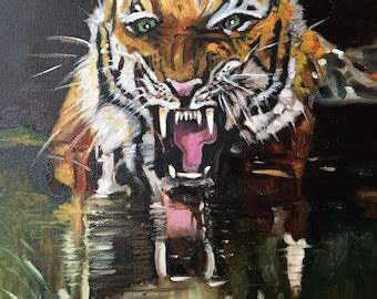 Tiger Oil Painting Etsy