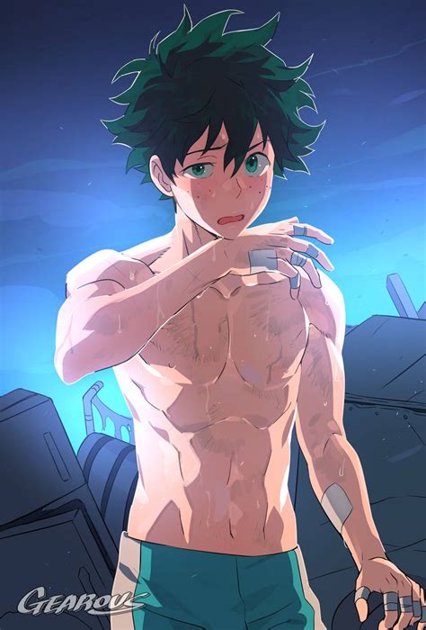 deku is hot with perhaps abs by bluejjl on deviantart